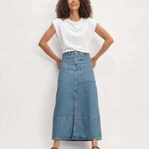 Everlane Classic Blue Maxi Skirt